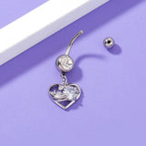 Heart Navel Nail - Stainless Steel Body Piercing Jewelry
