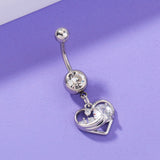 Heart Navel Nail - Stainless Steel Body Piercing Jewelry