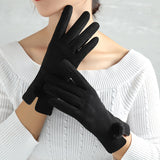Warm Finger Suede Gloves