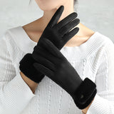 Warm Finger Suede Gloves