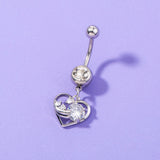 Heart Navel Nail - Stainless Steel Body Piercing Jewelry