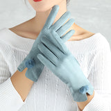 Warm Finger Suede Gloves