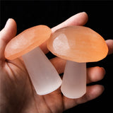 Mushroom Decor 1PC Natural Selenite Quartz Crystal Polished Stones Home Decoration Reiki Healing Natural Quartz Stone Selenita