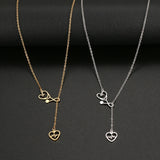 Stainless Steel Necklaces Stethoscope Electrocardiogram Pendant Collar Chain Fashion Necklace For Woman Jewelry