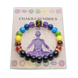 7 Chakra Bracelet with Meaning for Men Women Natural Crystal Healing Anxiety Jewelry Mandala Yoga Meditation Gift