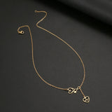 Stainless Steel Necklaces Stethoscope Electrocardiogram Pendant Collar Chain Fashion Necklace For Woman Jewelry