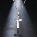 Stainless Steel Necklace For Women Lover's Gold And Rose Gold Color Chain Cross Necklace Small Cross Religious Jewelry