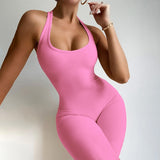 Solid Jumpsuit Crop Top Skinny Shorts Women Bodycon Bodysuit Sports Casual