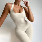 Solid Jumpsuit Crop Top Skinny Shorts Women Bodycon Bodysuit Sports Casual