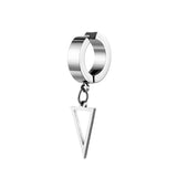 Stainless Steel 1 PC Clip On Non Piercing Earrings For Women Men Black Gold Color Cross Gothic Punk Rock Drop