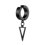 Stainless Steel 1 PC Clip On Non Piercing Earrings For Women Men Black Gold Color Cross Gothic Punk Rock Drop