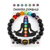 7 Chakra Bracelet with Meaning for Men Women Natural Crystal Healing Anxiety Jewelry Mandala Yoga Meditation Gift
