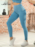 Seamless Sports Leggings for Women Push Up Fitness Leggings Zipper High Waist