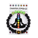7 Chakra Bracelet with Meaning for Men Women Natural Crystal Healing Anxiety Jewelry Mandala Yoga Meditation Gift