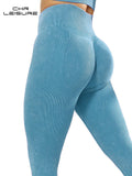 Seamless Sports Leggings for Women Push Up Fitness Leggings Zipper High Waist
