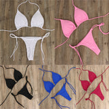 Brazilian Swimsuit Women Sexy Bikini Set Push-up Padded Bra Thong Two Pieces Swimwear Beachwear Bathing Suit