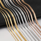 Stainless Steel Necklaces Fashion Unisex Waterproof Filmy Snake Chain Herringbone Choker Men Necklace or Women Jewelry