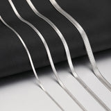 Stainless Steel Necklaces Fashion Unisex Waterproof Filmy Snake Chain Herringbone Choker Men Necklace or Women Jewelry