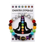7 Chakra Bracelet with Meaning for Men Women Natural Crystal Healing Anxiety Jewelry Mandala Yoga Meditation Gift