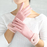 Warm Finger Suede Gloves
