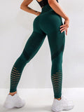 High Waist Fitness Leggings Women Sexy Seamless Leggings Hollow Printed Workout Pants Push Up Slim Elasticity